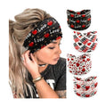 IDDFEVE 4Pcs Valentine's Day Headbands for Women - Red & Black Love Lettering Holiday Hair Bands, Festive Present Heart Hair Accessories