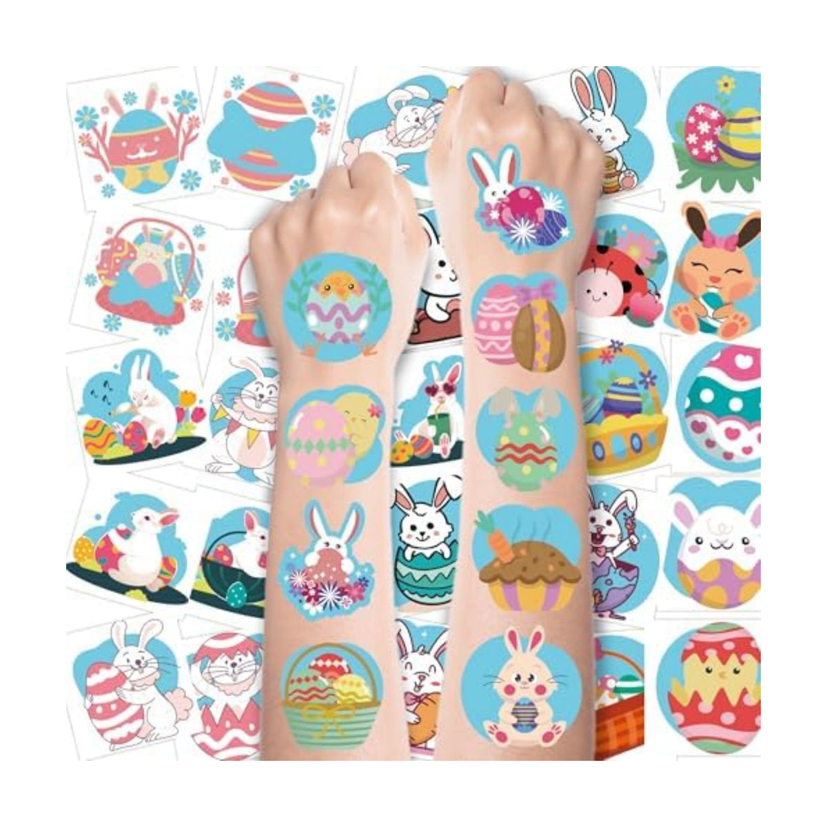 Easter Basket Stuffers -150PCS Easter Tattoos for Kids | Easter Egg Fillers Stickers for Boys Girls, Easter Games Gifts Crafts Party Favors Accessories | Easter Basket Stuffers for Children