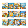 Saillong 12 Pack Blue Fall Diamond Painting Greeting Cards with Envelopes