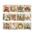 Saillong 12 Pack Vintage Christmas Diamond Painting Greeting Card Kits DIY Red Retro Christmas Diamond Art Cards with Envelopes Xmas 5D Rhinestones Painting kit for Adults DIY Craft Family Xmas Gifts