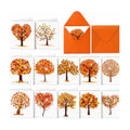 Saillong 12 Pack Fall Tree Diamond Painting Greeting Cards with Envelopes