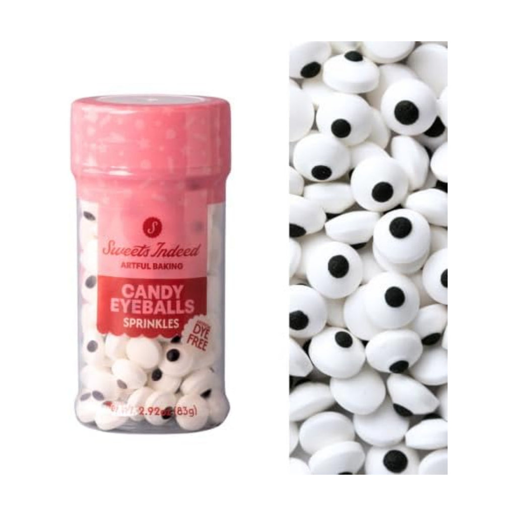 Sweets Indeed Dye Free Candy Eyeballs, 1 cm Edible Eyes, 200 Count, 2.92 oz