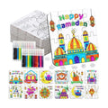 24 Pcs Ramadan Crafts for Kids, Eid Mubarak Arts and Crafts DIY Puzzle with Lanterns, Stars, Masjid, Moon, Castles, Ramadan Eid Activities Painting Kits for Islamic Gifts Party Favors & Goodies Bulk