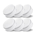 6 Pack Cookie Tin with Lid Round Metal Cookie Tins Containers Round Christmas Treats Tin Storing Snack Chocolate for Gift Giving Holiday Baking White Home Sturdy Storing