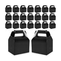 Hxezoc 24 Pieces Black Party Favor Boxes Gable Candy Treat Box Folding Paper Gift Box with Handles for Baby Showers Birthday Party Wedding Decoration Supplies