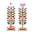 Lallisa 2 Pack Wood Cake Pop Stand with Spinning Base, 50 Holes Wooden Lollipop Tree Holder Stand, Decorative Cake Candy Display Dessert Holder, for Wedding Baby Showers Anniversaries Birthday Party