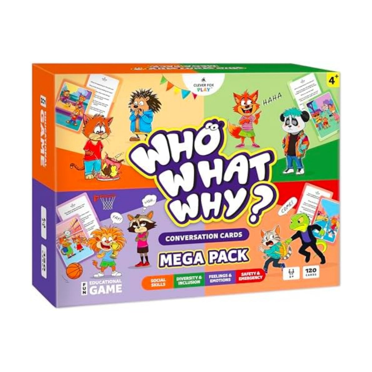 Who What Why Mega Pack Conversation Cards, Speech Therapy Game, Ages 4+