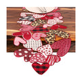 Valentines Day Table Runner 48 Inches Long Embroidered Heart Decor
