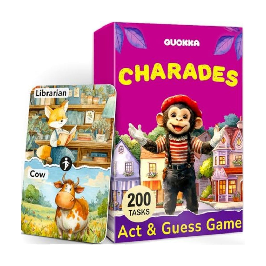 Quokka Charades Game for Kids Ages 4–8 and Family - Educational Card Game