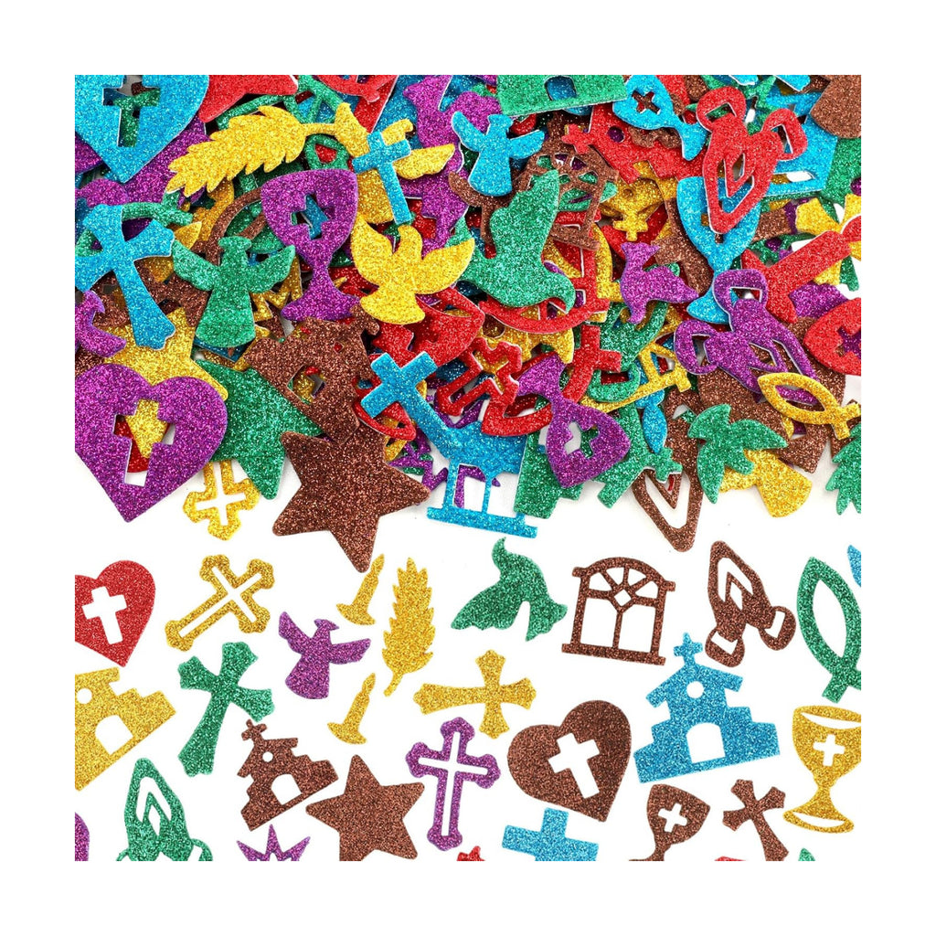 600Pcs Christian Glitter Foam Stickers Adhesive Bible Stickers