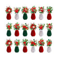 AmazingSpark 18 Pcs Christmas Honeycomb Table Decor Paper Poinsettia