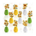 AmazingSpark 9 Pcs Sunflower Honeycomb Table Decorations Summer Centerpieces for Table Baby Shower Birthday Party Decor Yellow Honeycomb Centerpieces for Home Office