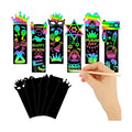 JUNEBRUSHS 30Pcs Purim Scratch Bookmarks for Students Classroom Activity