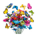 RAINFLOW 50PCS Butterfly Decorations - Garden Stakes for Plant Pots