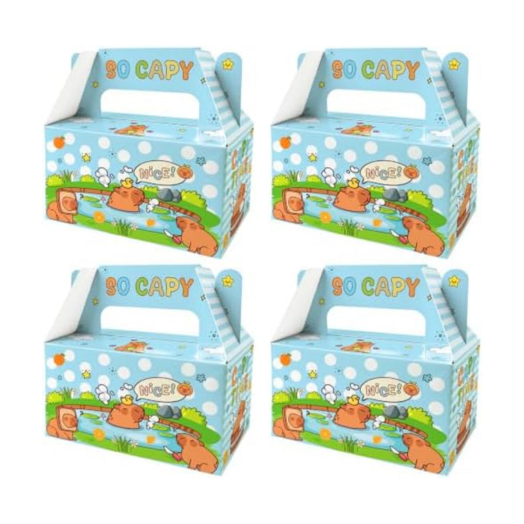 12 Pcs Capybara Party Favor Boxes Kids Birthday Candy Goodie Treat Bags