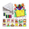 24Pcs Christian Easter Crafts for Kids Ages 4-8, Religious Easter Puzzle Jesus He Is Risen, Bible Jigsaw Arts Gifts for Classroom DIY Activity, Basket Stuffers, Spring Party Favors, Coloring Game Bulk