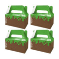 Pixel Miner Theme Party Favor Boxes Gamer Birthday Goodie Bags