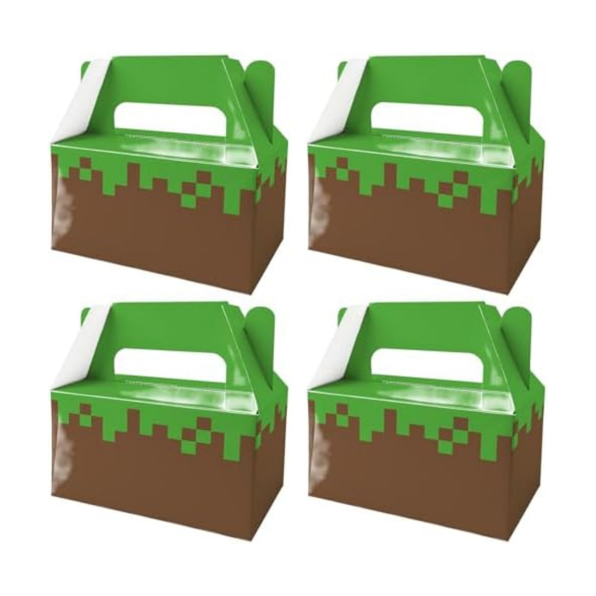Pixel Miner Theme Party Favor Boxes Gamer Birthday Goodie Bags