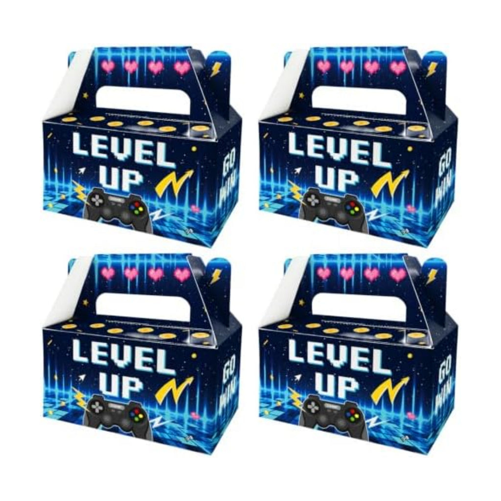 12 Pack Level Up Video Game Party Favor Boxes Gamer Birthday Goodie Bags