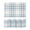 Artoid Mode Buffalo Plaid Vinyl Placemats Set of 4, 12x18 Inch Washable Non-Slip Heat Resistant Plastic Place Mats for Party Dining Table, White/Blue