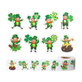St Patricks Day Stickers Roll, 1.2" 1000 PCS Green Leprechaun Shamrock Clover Self Adhesive Sticker Decals for Seals Crafts Card Gift Scrapbook St. Patrick's Day Decorations Irish Holiday Party Favor