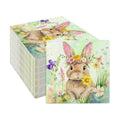 50Pcs Easter Paper Napkins - 2Ply, 6.5 x 6.5 In