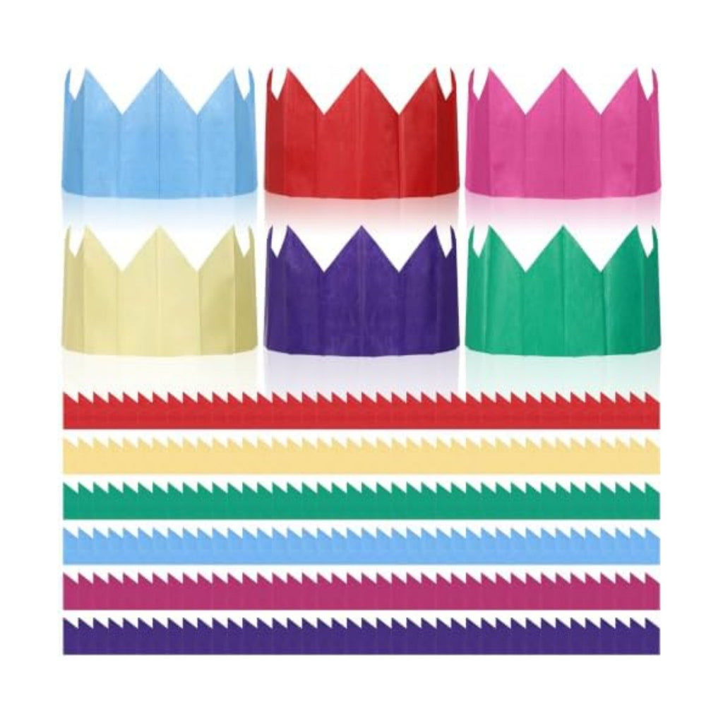 gisgfim Christmas Cracker Hats Bulk Tissue Paper Crowns DIY Xmas Party Hat for Adults Fill Your Own Christmas Crackers