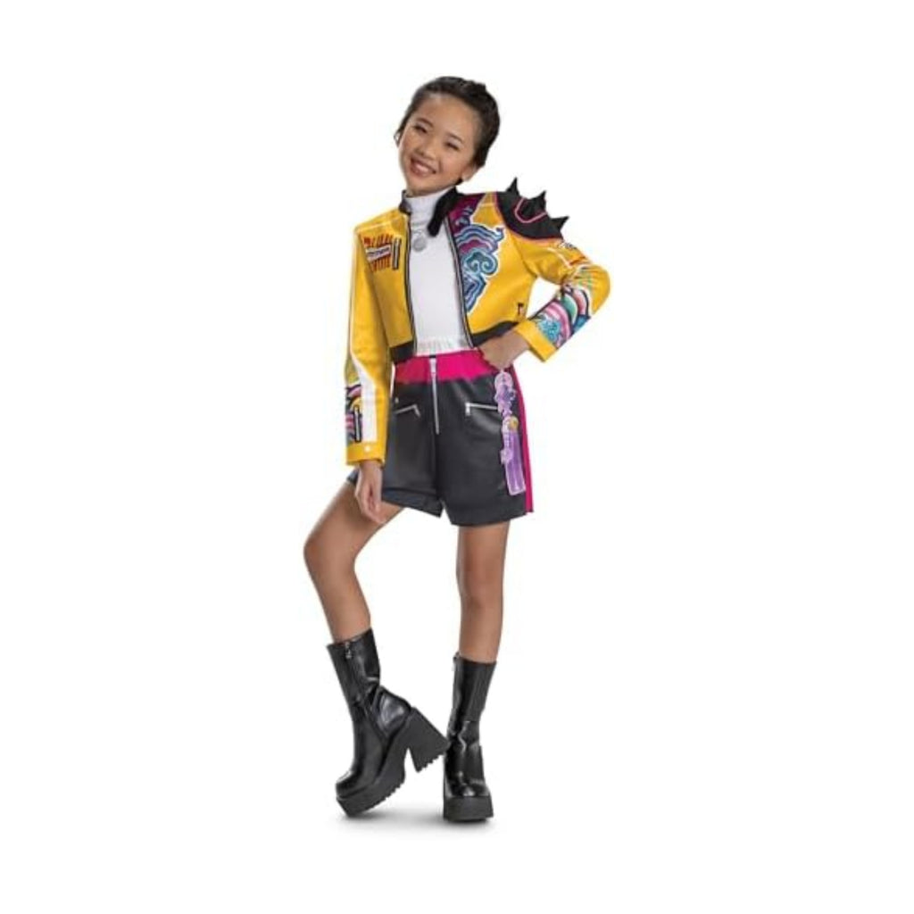 Disguise K-Pop Demon Hunters Rumi Costume, Official Halloween Jumpsuit and Top Dress Up Outfit, Kids Size (10-12)