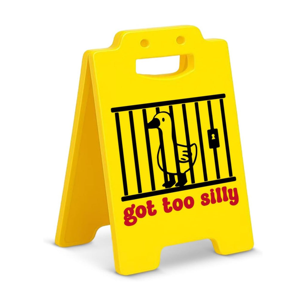 Funny Jail Goose Office Desk Decor Trendy Humor Got Too Silly Goose Sign
