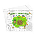 45pcs St. Patrick's Day Disposable Coloring Placemats Irish Crafts for Kids Party Favors Coloring Poster Holiday Party Supplies School Classroom Activities Paper Table Mats