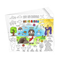 45pcs He is Risen Disposable Coloring Placemats Easter Christian Crafts for Kids Sunday School Easter Party Favors Coloring Poster Religious Activity Church Supplies Paper Table Mats