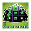 Hollowfly Halloween Tic Tac Toe Bean Bag Game Bubbling Cauldron Party Favors Bean Pillow Cushion Family Night Halloween Activities 1 Pot Felt Mat 10 Bats and Ghosts Bags for Outdoor Yard Background