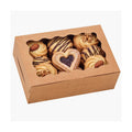 Moretoes 10pcs Cookie Boxes with Window, 9x6x3 In Brown Bakery Boxes