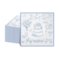 NatNarr 100 Pk Wedding Napkins, 5" Blue White Bridal Shower Napkins