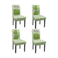 St. Patricks Day Chair Covers Set of 4 Green Shamrock Parsons Slipcovers