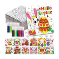 24 Pcs Easter Crafts Puzzle for Kids Ages 4-8, Easter Activities Arts DIY Jigsaw with Egg Bunny Basket Flower, Spring April Craft for Party Favors Gifts Christian Classroom Coloring Games Toy Bulk