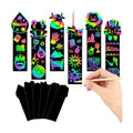 JUNEBRUSHS 30Pcs Passover Scratch Bookmarks, Rainbow Magic Scratch Paper Art Passover DIY Craft Kit for Students Classroom Activity Party Favors
