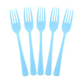 Kochorie 180 Pcs Light Blue Plastic Forks Disposable Silverware Heavy Duty Plastic Cutlery Set Heat Resistant Durable Utensils Flatware for Party Wedding Birthday Supplies and Daily Use