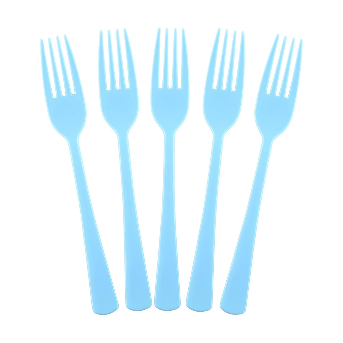 Kochorie 180 Pcs Light Blue Plastic Forks Disposable Silverware Heavy Duty Plastic Cutlery Set Heat Resistant Durable Utensils Flatware for Party Wedding Birthday Supplies and Daily Use