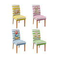 Easter Chair Covers Set of 4, Easter Decorations Stretch Removable Washable Dining Room Chair Protector Slipcovers for Easter Decor Holiday Party Kitchen Home Decorations (Easter 3, 4 PCS)