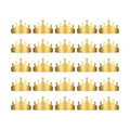 Gold Paper Crowns, 20 Pcs Golden King Crown Paper Crowns for Adults Foldable Party Crown Hat for Birthday Celebration Photo Props Wedding Anniversary (Matte Finish)