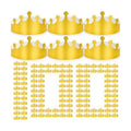Okllen 100 Pcs Gold Paper Crowns for Adult, Bulk Adjustable Party Hats for Birthday, Baby Shower, Photo Props, Celebration Supplies (Foldable)