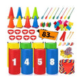 ropoda Field Day Games, Outdoor Carnival Games Potato Sack Race Bags for Adults and Kids, Bean Bags, Soft Plastic Cones,Ring Toss Set,Egg and Spoon Race, Outdoor Games Easter