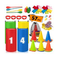 ropoda Field Day Games, Outdoor Carnival Games Potato Sack Race Bags for Adults and Kids, Bean Bags, Soft Plastic Cones,Ring Toss Set,Egg and Spoon Race, Outdoor Games Easter
