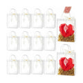 Ohuimrt 30 Pack 7.9" x 3.15" x 9.84" Clear Plastic Gift Bags with Handles