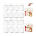 Ohuimrt 30 Pack 9.84" x 3.54" x 9.84" Clear Plastic Gift Bags with Handles