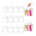 Ohuimrt 30 Pack 11" x 3.94" x 11" Clear Plastic Gift Bags with Handles