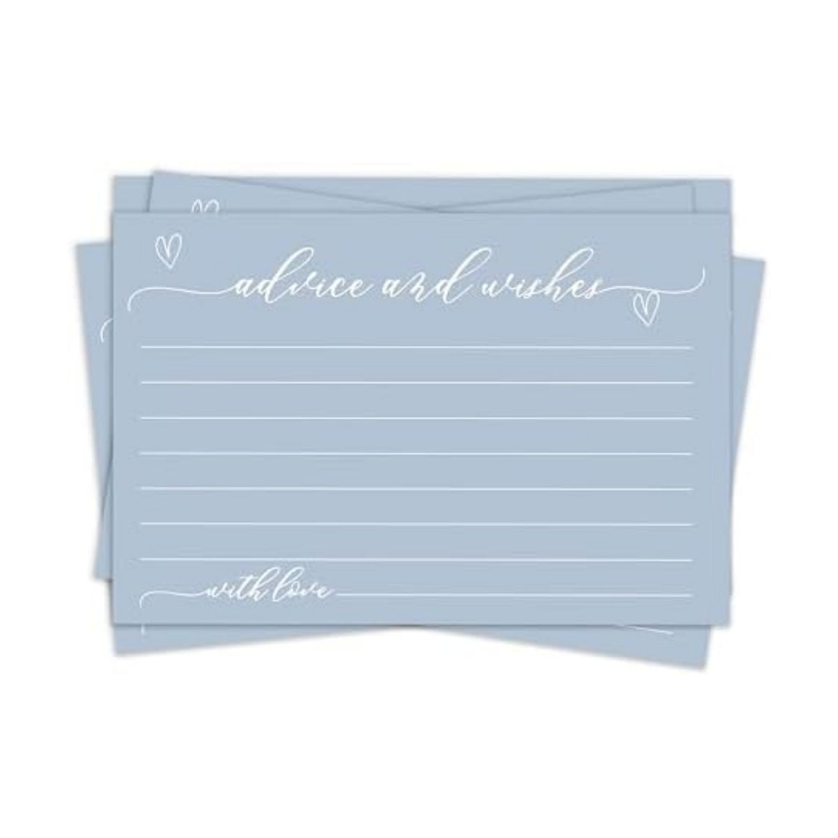 2026 Graduation Advice and Wishes, 25 Minimalism Blue Advices Cards for New Couples, Bridal Shower, Wedding, Graduation, Birthday Party Decorations, 4x6 Cards