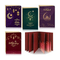 4 Sets Eid Gift Card Book, Eid Mubarak Money Holder Cards with Envelopes, Islamic Holiday Ramadan Kareem Gift Card Booklet Organizer for Family, Friends