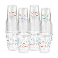 Funnymoom 60 Pack Space Plastic Cups 12 oz Outer Space Galaxy Planet Disposable Clear Plastic Drinking Cups for Planet Solar System Birthday Baby Shower Party Decoration Supplies